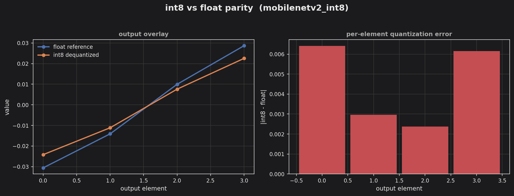 MobileNetV2 int8 parity